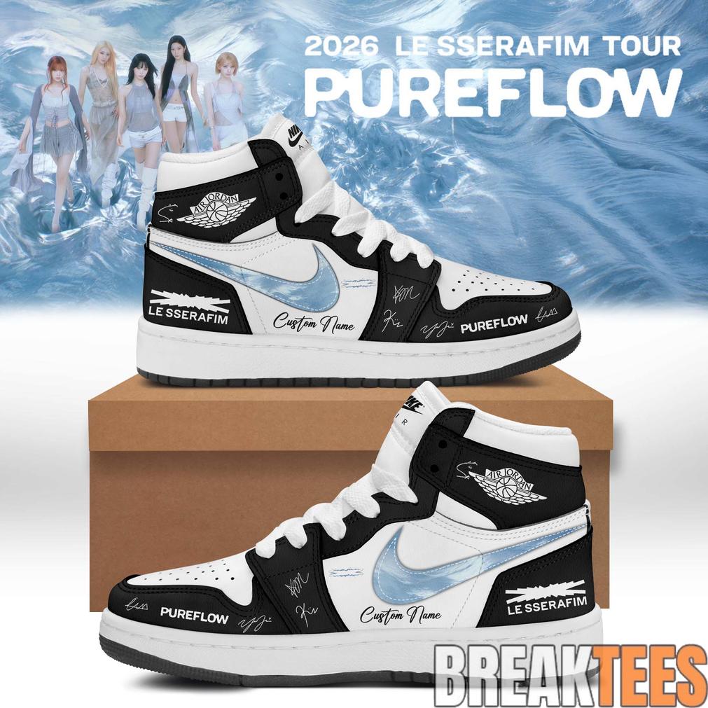 LE SSERAFIM “PUREFLOW” Tour 2026 Limited Signature Air Jordan 1 Shoes LE SSERAFIM “PUREFLOW” Tour 2026 Limited Signature Air Jordan 1 Shoes