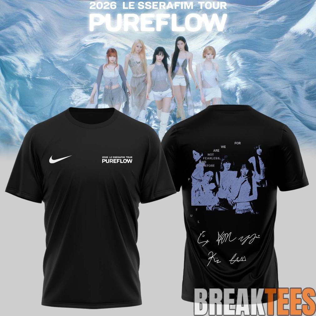 LE SSERAFIM “PUREFLOW” Tour 2026 Shirt LE SSERAFIM “PUREFLOW” Tour 2026 Shirt