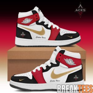 Las Vegas Aces Air Jordan 1 Sneaker Custom For Fans
