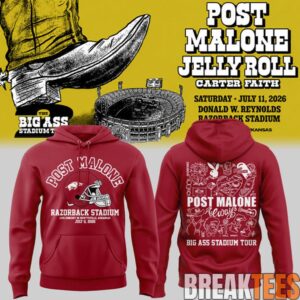 Post Malone Big Ass Stadium Tour At Razorback Stadium Limited Edition Hoodie