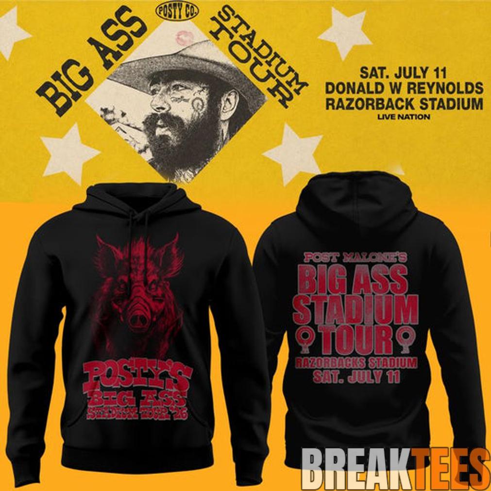Post Malone Big Ass Stadium Tour At Razorback Stadium Limited Edition Hoodie Post Malone Big Ass Stadium Tour At Razorback Stadium Limited Edition Hoodie