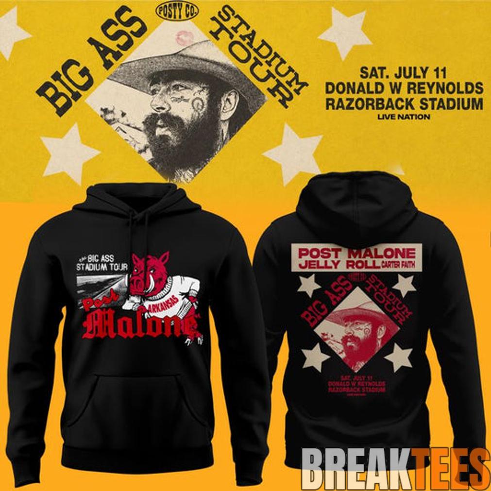 Post Malone Big Ass Stadium Tour At Razorback Stadium Limited Edition Hoodie Post Malone Big Ass Stadium Tour At Razorback Stadium Limited Edition Hoodie