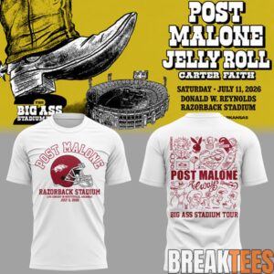 Post Malone Big Ass Stadium Tour At Razorback Stadium Limited Edition Shirt 1