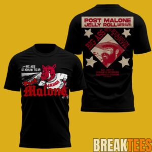 Post Malone Big Ass Stadium Tour At Razorback Stadium Limited Edition Shirt 3