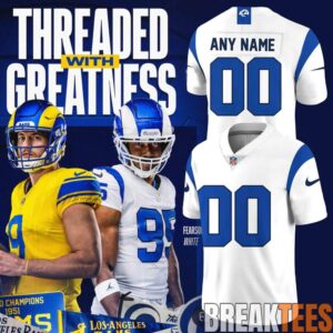 Los Angeles Rams Classic Sol Game Custom Football Jersey – White