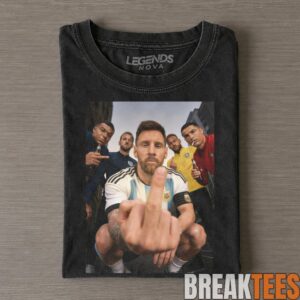 Mbappé Kane Messi Neymar Ronaldo Flip Off Vintage Graphic Tee