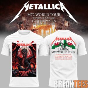 Metallica 2026 M72 World Tour Cardiff Wales Limited Shirt