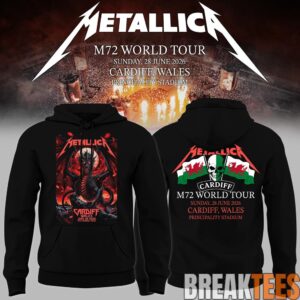 Metallica 2026 M72 World Tour Cardiff Wales Limited Hoodie 1