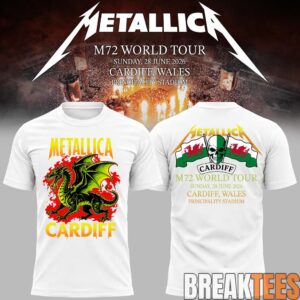 Metallica 2026 M72 World Tour Cardiff Wales New Version T-Shirt