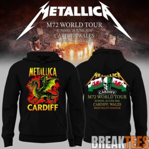 Metallica 2026 M72 World Tour Cardiff Wales New Version Hoodie 1