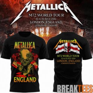 Metallica 2026 M72 World Tour London, England Special T-Shirt