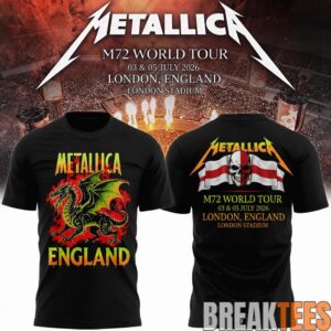 Metallica 2026 M72 World Tour London, England Special T-Shirt 2