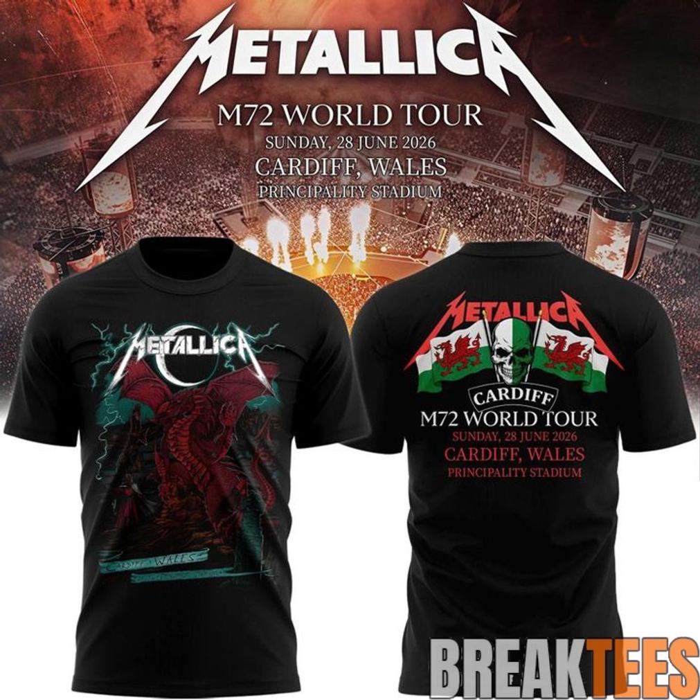 Metallica M72 World Tour Cardiff Wales Principality Stadium Shirt Metallica M72 World Tour Cardiff Wales Principality Stadium Shirt