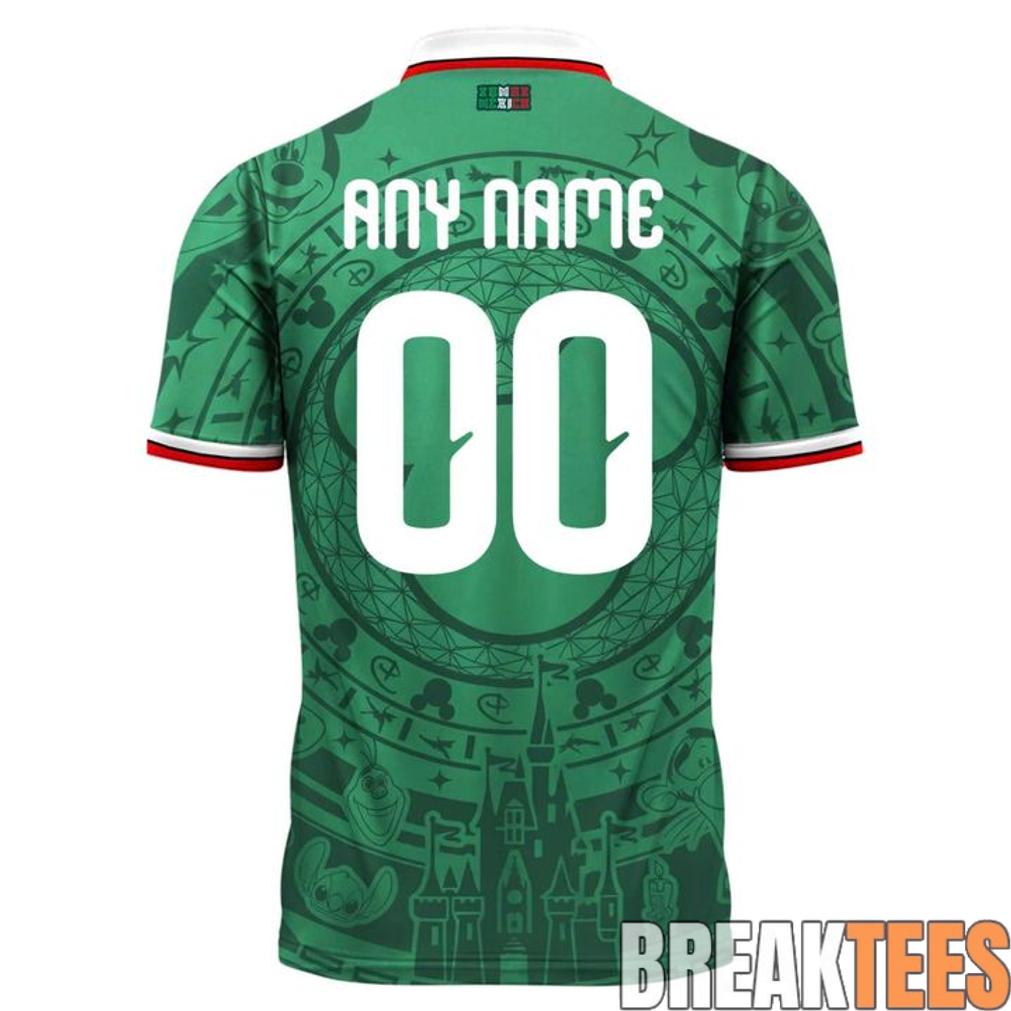 Mexico FIFA World Cup 2026 Disney Mickey Inspired Custom Jersey Mexico FIFA World Cup 2026 Disney Mickey Inspired Custom Jersey