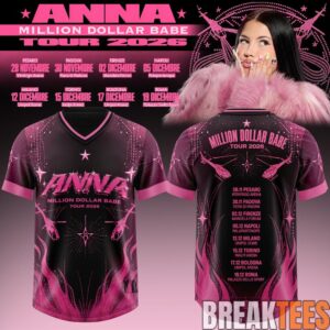 Million Dollar Babe Tour 2026 Black Football Jersey