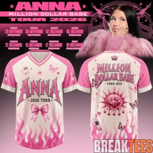 Million Dollar Babe Tour 2026 Football Jersey