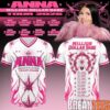Million Dollar Babe Tour 2026 White Black Flame Football Jersey