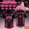 Million Dollar Babe Tour White Pink Flame Baseball Jersey Million Dollar Babe Tour White Pink Flame Baseball Jersey