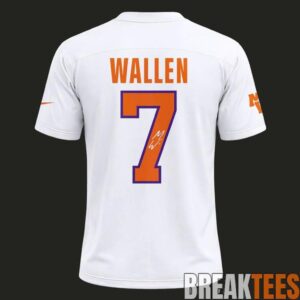 Morgan Wallen x Clemson Tigers White Football Jersey 2