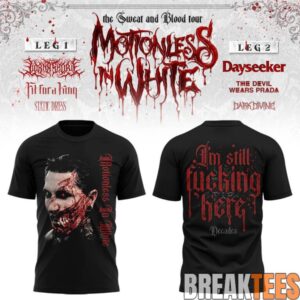 Motionless In White The Sweat & Blood Tour 2026 Graphic Shirt 1