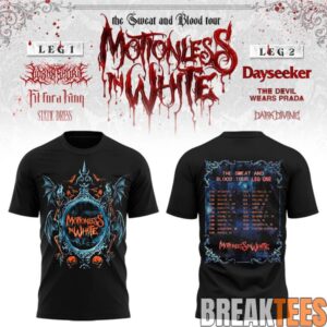 Motionless In White The Sweat & Blood Tour 2026 Graphic Shirt 3