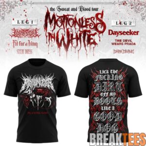 Motionless In White The Sweat & Blood Tour 2026 Graphic Shirt 4