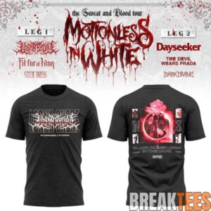 Motionless In White The Sweat & Blood Tour 2026 Graphic Shirt 6