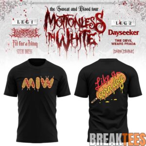 Motionless In White The Sweat & Blood Tour 2026 Graphic Shirt 8