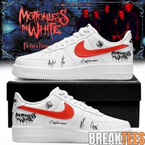 Motionless in White The Sweat and Blood Tour 2026 Signature Custom AF1 Shoes