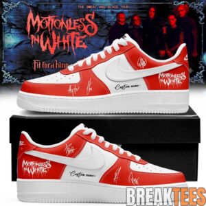Motionless in White The Sweat and Blood Tour 2026 Signature Custom AF1 Shoes 1