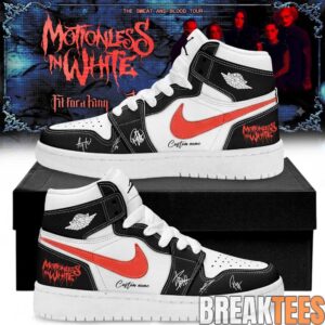 Motionless in White The Sweat and Blood Tour 2026 Signature Custom AJ1 Shoes 1