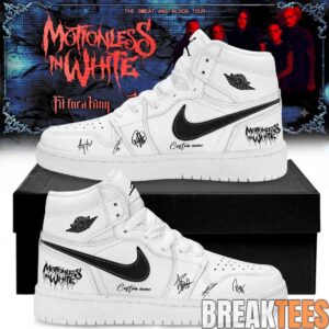 Motionless in White The Sweat and Blood Tour 2026 Signature Custom AJ1 Shoes 3