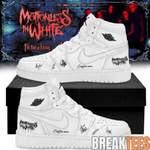 Motionless in White The Sweat and Blood Tour 2026 Signature Custom AJ1 Shoes 4
