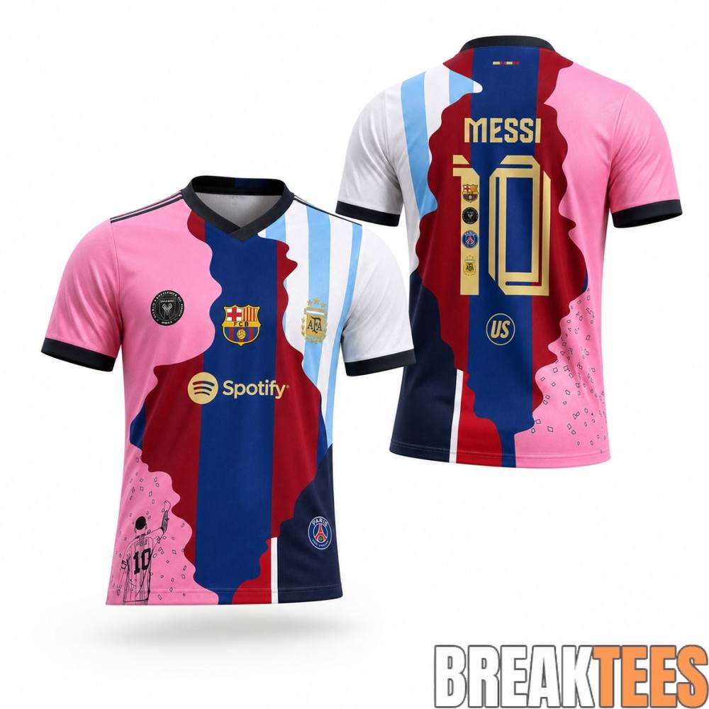 Multi-Color Messi Soccer Jersey – Iconic #10 Player Name & Number Fan Kit Multi-Color Messi Soccer Jersey – Iconic #10 Player Name & Number Fan Kit