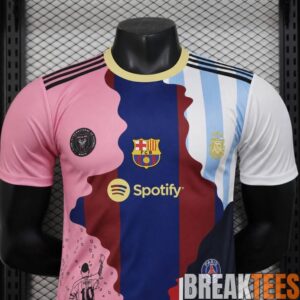 Multi-Color Messi Soccer Jersey – Iconic #10 Player Name & Number Fan Kit 1