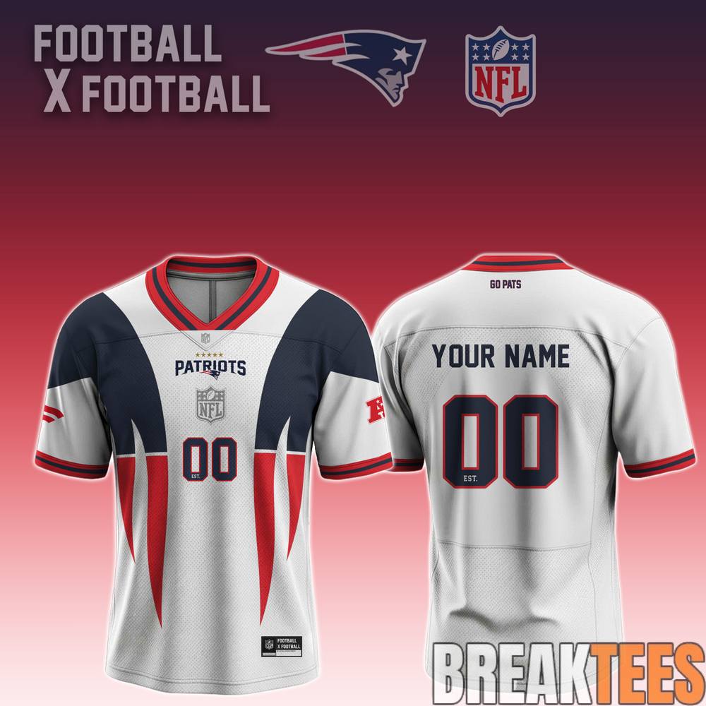 New England Patriots Football x Football Jersey Custom New England Patriots Football x Football Jersey Custom