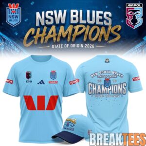 New South Wales Blues 2026 State Of Origin Champions Champions T-Shirt