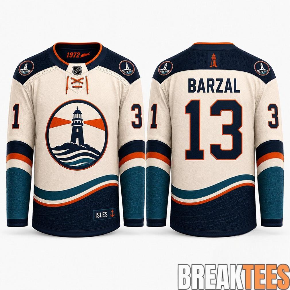 New York Islanders Mathew Barzal 13 Lighthouse Cream Special Hockey Jersey New York Islanders Mathew Barzal 13 Lighthouse Cream Special Hockey Jersey