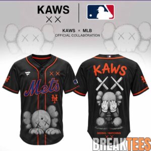 New York Mets x KAWS Blackout Baseball Jersey