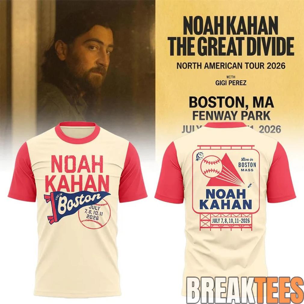 Noah Kahan x Boston Red Sox – The Great Divide Tour 2026 Shirt Noah Kahan x Boston Red Sox – The Great Divide Tour 2026 Shirt