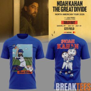 Noah Kahan x New York Mets Great Divide Tour 2026 Blue T-Shirt