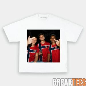 Norway Team Classic Soccer Supporter Graphic Tee 2 Norway Team Classic Soccer Supporter Graphic Tee 2
