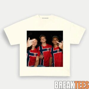 Norway Team Classic Soccer Supporter Graphic Tee 3 Norway Team Classic Soccer Supporter Graphic Tee 3