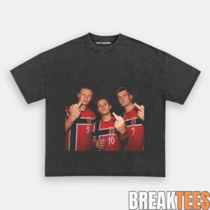Norway Team Nordic Soccer Supporter Graphic Tee 1