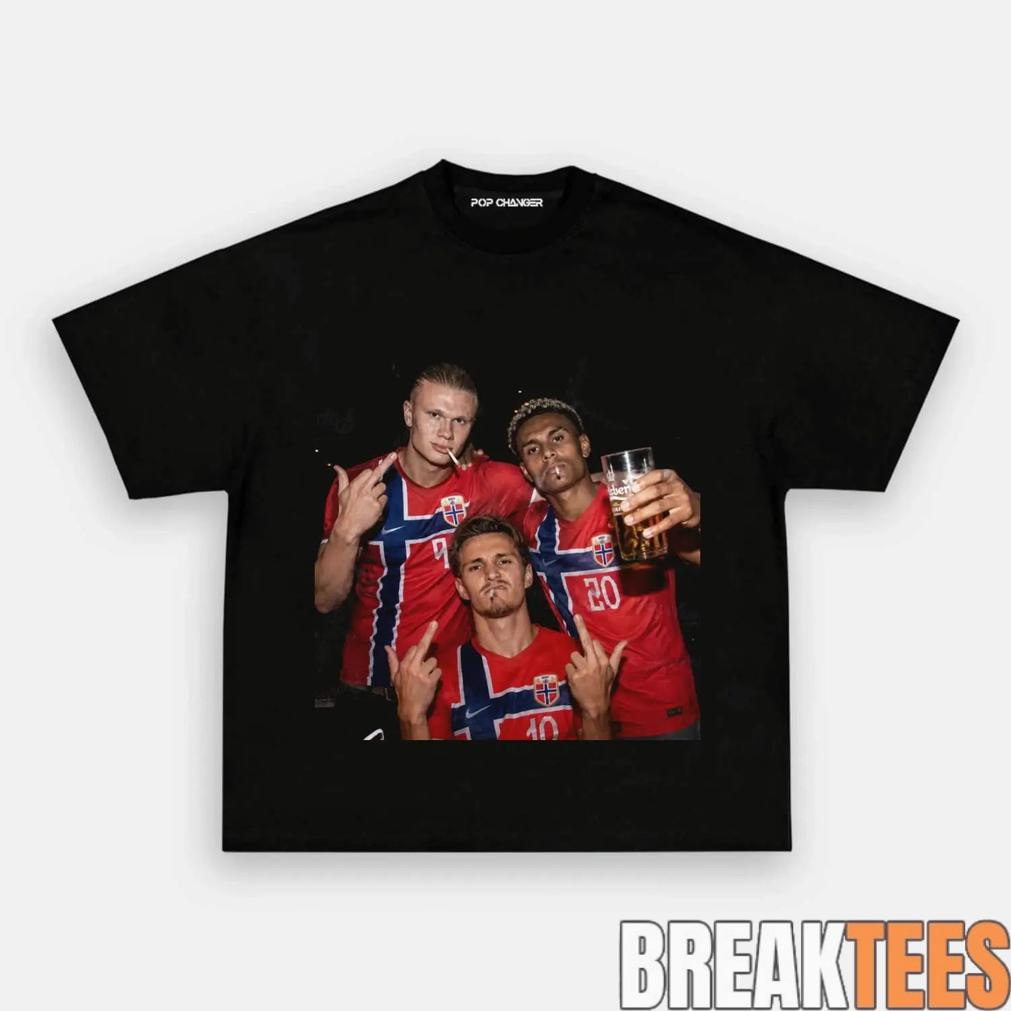 Norway National Football Team Drunk & Smoke Tee Norway National Football Team Drunk & Smoke Tee