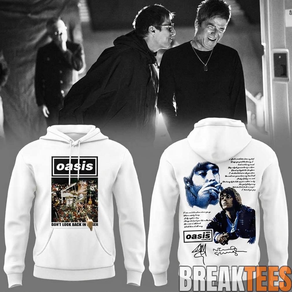 Oasis Don’t Look Back in Anger 30th Signature Special Hoodie Oasis Don’t Look Back in Anger 30th Signature Special Hoodie