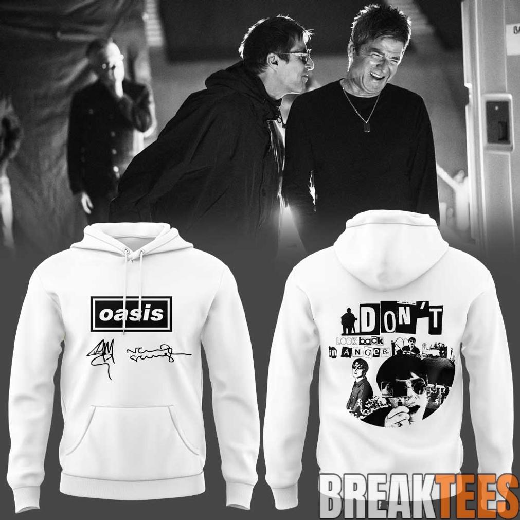 Oasis Don’t Look Back in Anger 30th Signature Special Hoodie Oasis Don’t Look Back in Anger 30th Signature Special Hoodie