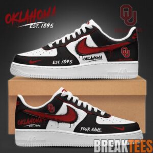 Oklahoma Sooners Special New Edition Custom AF1 Shoes