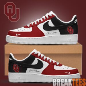 Oklahoma Sooners Special New Edition Custom AF1 Shoes 1