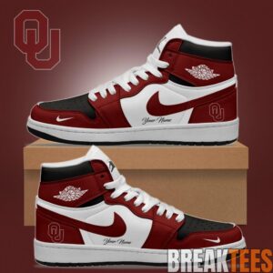 Oklahoma Sooners Special New Edition Custom AJ1 Shoes